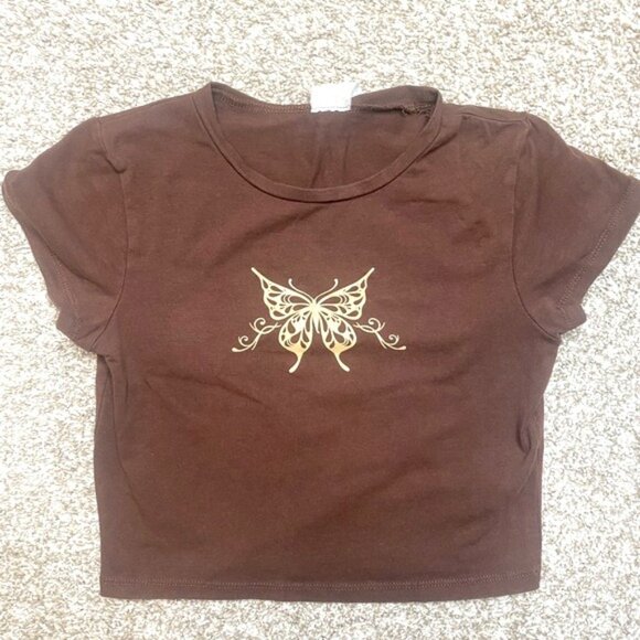 Butterfly graphic crop top - Picture 1 of 2